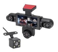 Yanmis Dash Cam per Auto a 5 Canali, Grandangolo 140°, Visione Notturna con Luce di Riempimento, Display da 3,83", 1080P + 480P, Registrazione Blocco di Emergenza, Dashcam Panoramica