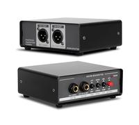 Yanmis DI Box Stereo Attivo, Direct Box Ground Lift a Doppio Canale e Pad da -20 DB, Convertitore XLR Bilanciato Ad Alta Impedenza per Palco, Studio Home Audio