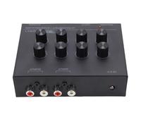 Yanmis Equalizzatore Audio a 7 Bande, Equalizzatore Mixer Audio a 2 Canali Equalizzatori Digitali con Jack per Cuffie in Ingresso da 3,5 Mm per la Regolazione degli Alti e dei (Spina europea)