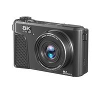 Yanmis Fotocamera Digitale, Fotocamera da Viaggio WiFi 8K 88MP con Schermo Ribaltabile da 3 Pollici e Messa a Fuoco Automatica, per Streaming Live e Condivisione Sui Social Media, (BLACK)