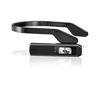 Yanmis Fotocamera Montata Sulla Testa, Videocamera da 2,7K con Stabilizzazione a 2 Assi e Controllo APP WiFi, Videocamera Vlog Indossabile con Schermo da 0,96 Pollici per (Con scheda di memoria 64G)