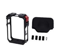 Yanmis Gabbia Fotocamera per 360, Custodia in Alluminio Telaio Protettivo con Blocco di Sicurezza a Sgancio Rapido con Copriobiettivo per Montaggio a Espansione Multipla (BLACK)