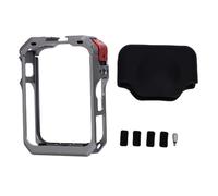 Yanmis Gabbia Fotocamera per 360, Custodia in Alluminio Telaio Protettivo con Blocco di Sicurezza a Sgancio Rapido con Copriobiettivo per Montaggio a Espansione Multipla (SILVER)