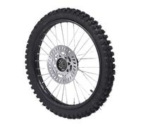 Yanmis Gruppo Ruota Anteriore Compatibile con CRF 125 150 200ml Dirt Pit Bike, Cerchione 19 Pollici 70/100-19 con Asse 15 Mm, Rotore del Freno, Camera D'aria di Ricambio per Cerchione