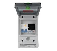 Yanmis Interruttore Automatico WiFi e Contatore di Energia Intelligente 63A, Interruttore Intelligente per Domestico con Controllo Tramite App, Protezione da Sovra/sottotensione, impermeabilità IP65,