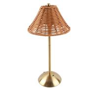 Yanmis Lampada da Tavolo Boho Rattan, Luce Notturna di Vimini, Illuminazione Decorativa per Comodino a LED a LED Ricaricabile Ricaricabile per Home Restaurant Hotel
