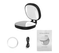 Yanmis Luce Magnetica per Selfie per Telefono, Luce di Riempimento a LED Portatile con 3 Temperature di Colore, Rotazione a 360° per Foto, Video, Trucco (BLACK)