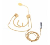 Yanmis Microfono Doppio Sopra L'orecchio, Microfono a Condensatore Omnidirezionale con XLR a 3 Pin, Beige Leggero a Mani Libere per Presentatore Sul Palco, Docente, Interprete