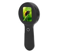 Yanmis Microscopio Digitale, Palmare Portatile con Schermo da 2,0 Pollici, Ingrandimento 200X, 16 Luci LED, Anti-vibrazione, per L'ispezione degli Hobbisti della Ricerca Educativa (Black)