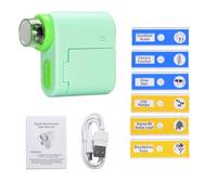 Yanmis Microscopio Portatile da 1000x per Bambini, Microscopio Digitale Portatile a Schermo 4K da 2,0 Pollici con Slides Kit per L'educazione Alle Scienze della Scuola Domestica (GREEN)