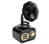 Yanmis Mini Altoparlante Bluetooth Portatile retrò con Ottima qualità del Suono per Lettore Musicale Desktop Portatile, Compatto e Leggero, Colore Noce (BLACK)