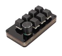 Yanmis Mini Tastiera a 7 Tasti con 1 Pulsante, Tastiera di Programma Macro Meccanica Personalizzabile a Una Mano, Cavo di Tasti separato, Caldo intercambiabile con Interruttore Blu