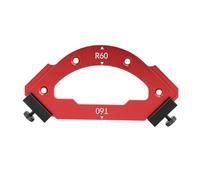 Yanmis Modello per Fresa con Angoli Arrotondati, Modello per Fresa con Raggio per la Lavorazione del Legno, Alluminio Anodizzato Rosso, Garantisce solidità della Superficie del color,