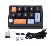 Yanmis Numero Pad, Tastiera Numerica Meccanica con Retroilluminazione RGB, Joystick e Manopola, Macro Chiave a 12 Tasti Programmabile, Bt 2.4G Swap Hot Numpad per i Giochi di Gioco (BLACK)