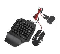 Yanmis Pacchetto Combinato Giochi per Dispositivi Mobili Set Convertitore Tastiera e Mouse 4 in 1 per Mix Pro, Tastiera da Gioco con una Sola Mano, Mouse da Gioco RGB, Supporto per Telefono, Ricarica