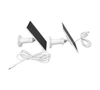 Yanmis Pannello Solare da 2 Pezzi da 5 W per Telecamera di Sicurezza Esterna, Caricabatterie Solare USB Impermeabile IP65 con Supporto Regolabile a 360° e Cavo da 9,8 Piedi per Telecamere con