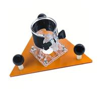 Yanmis Piastra Triangolare in Plastica ABS per Fresatura Piastra di Bilanciamento Durevole per la Lavorazione del Legno Ideale per Smussare e Scanalare, Compatibile con Taglierina da 65 Mm per