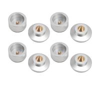 Yanmis Piedini Isolanti per Altoparlanti, 4 Pezzi Cuscinetti Smorzatori di Vibrazioni in Lega di Alluminio Ad Alta densità con Base in Silicone per Altoparlanti HiFi Amplificatori (SILVER)