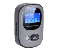 Yanmis Ricevitore Trasmettitore Bluetooth 5.3, Doppie Porte da 3,5 Mm Display AptX a Bassa Latenza Riproduzione 18 Ore, con Ricarica Rapida di Tipo C, per Domestico TV Aereo