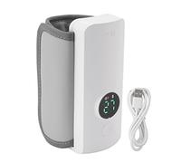 Yanmis Scaldabottiglie Portatile per Viaggi, Riscaldamento Rapido 18W, Controllo a 6 Temp, Batteria 3000mah X 2P, Ricarica USB, Scaldacatte per Neonati per Latte Materno e Formula
