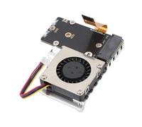 Yanmis Scheda Adattatore PCIe a M.2 per Pi 5, HAT NVMe Integrato da 5 V CC da 8 Gbps con Ventola di Raffreddamento, Dissipatore di Calore in Alluminio, Supporta SSD 2242/2230, Trasferimento Dati