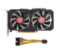 Yanmis Scheda Grafica 580, GDDR5 256 Bit 1380/7000 MHz, Scheda Grafica GPU da Gioco PCI Express 2.0, Doppia Ventola per Giochi da Ufficio e PC