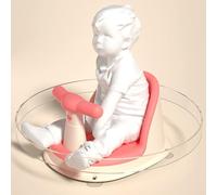 Yanmis Seggiolino per Vasca da Bagno per Neonati Rosa Stabile Antiscivolo Sedile da Bagno per Asilo Nido, Design Multifunzionale per un Uso Conveniente, per Neonati PP, TPE Rosa