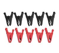 Yanmis Set di Morsetti/supporto per Test Elettrici di 5 Clamp/Holder Nere Rosse e 5, Buona conducibilità e Sicurezza per Test e Carichi Elettrici, Inventario/condivisione