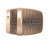 Yanmis Sostituzione della Griglia in Acciaio con Testa a Sfera per Microfono Color Oro 37 Mm/1,5 Pollici per Baier 780 790 Veda M3 M5, Testa della Griglia del Microfono in Acciaio Inossidabile con