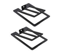 Yanmis Supporto per Altoparlanti da Scrivania Inclinato, Supporto per Altoparlanti in Lega di Alluminio con Angolo di 16 Gradi per PC da Scaffale, con Cuscinetti in Schiuma