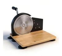 Yanmis Tagliapane Manuale, Spessore Regolabile Affettatrice Manuale Classica con Manico Ergonomico Compatto 9,8x11,0x7,5 Pollici per Casa Ristorante Panetteria (BLACK)