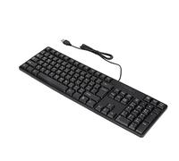 Yanmis Tastiera Araba per Computer Cablata USB 104 Tasti, Tastiera da Ufficio Plug and Play in Piccola Lingua per Laptop PC Desktop, Stampa Trasparente di Grandi Dimensioni Facile da Vedere e