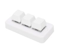 Yanmis Tastiera Meccanica Programmabile con Tastierino Piccolo a 3 Tasti con USB Cablata e Wireless 2.4G per Giochi e Lavoro Design Ergonomico Supporto Multi Dispositivo (WHITE)