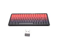 Yanmis Tastiera Wireless Doppia Modalità, Ergonomic Bluetooth, for Ufficio e Casa (Sfumatura rossa nera)