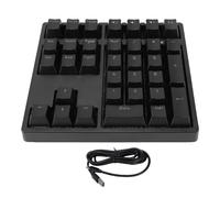 Yanmis Tastierino Numerico Meccanico, Tastierino Numerico Cablato USB a 34 Tasti con Interruttore Blu Retroilluminato RGB, Piedini Regolabili per PC Desktop Portatile (BLACK)