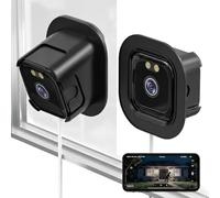 Yanmis Telecamera da Finestra 2K, Telecamera Interna WiFi da 2,4 GHz e 5 GHz per la Sicurezza Domestica, con Visione Notturna a Colori AI, Rilevamento del Movimento PIR, Antiriflesso