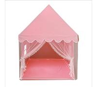 Yanmis Tenda da Gioco per Bambini Tenda da Gioco Bellissima e Squisita con Tende in Pizzo per Grandi Finestre per Casetta da per Bambini Al Coperto (PINK)