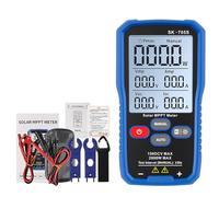 Yanmis Tester di Potenza per Pannelli Solari Misuratore Fotovoltaico da 2000 W con LCD da 3,2 Pollici, Rilevamento Manuale/automatico, Puntali Multi-contatto 4, Gancio Posteriore e Slot per Cinghia