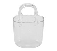 Yanmis Vaso Portabevande in Vetro con capacità di 550 Ml | Recipiente in Vetro Multiuso, Design da Borsa Alla Moda, 4,33x7,09x2,36 Pollici, Manico Resistente, Pronto Come Regalo