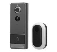 Yanmis Videocitofono Wireless, Videocamera Intelligente con Monitoraggio Remoto Tramite APP a 2,4 GHz, Comunicazione Bidirezionale, Rilevamento PIR Grandangolare a 120°, Batteria da