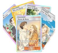 YanNanKe Carta Poke personalizzata per coppie con immagine anime personalizzata anniversario matrimonio Poke Portriat Card con nome testo personalizzato Trainer o carte personaggio