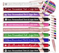 YanNanKe Fino a 500 penne personalizzate con nome e personalizzato incisione in blocco inchiostro nero da scrittura con punta stilo penne a sfera regalo per anniversario