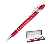 YanNanKe Penne Personalizzate Bulk Personalizzate, Penne a Sfera con Incisione Personalizzata con Nome o Testo Dello Stilo, Per Anniversario, Compleanno o Laurea (Rosso)