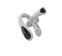 Yannice Car Electric Fan - Ventilatore da auto da 5000 mAh, ricaricabile tramite USB, silenzioso, con display digitale a LED, elettrico, portatile, senza pale, per estate Cool Down(bianco)