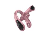 Yannice Car Electric Fan - Ventilatore da auto da 5000 mAh, ricaricabile tramite USB, silenzioso, con display digitale a LED, elettrico, portatile, senza pale, per estate Cool Down(Pink)