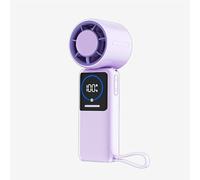 Yannovus Ventilatore portatile da tasca, ricaricabile tramite USB da 5000 mAh, 5 velocità e display a LED, perfetto come ventilatore da scrivania, per la camera da letto o per l'esterno