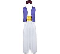 Yanny Adulto Arabo Principe Principessa Cosplay Donne Aladdin Jasmine Costume Uomini Strada Ratto Abiti Fiaba Halloween Abiti (L, Stile 2)