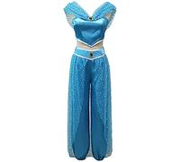 Yanny Adulto Arabo Principe Principessa Cosplay Donne Aladdin Jasmine Costume Uomini Strada Ratto Abiti Fiaba Halloween Abiti (XS, Stile 1)