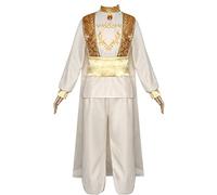 Yanny Adulto Arabo Principe Principessa Cosplay Donne Aladdin Jasmine Costume Uomini Strada Ratto Abiti Fiaba Halloween Abiti (XL, Stile 3)