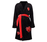 Yanny Uchiha Itachi Akatsuki - Accappatoio da uomo, morbido, biancheria da notte in flanella, anime, cosplay, pigiama, kimono, Nero , XXL